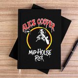 Zepplin Giyim Alice Coper Mad House Siyah Kanvas Defter Çizgisiz - 14x21 cm