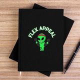 Zepplin Giyim Alien Lifting Siyah Çizgisiz Kanvas Defter Çizgisiz - 14x21 cm