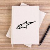 Zepplin Giyim Alpinestars Logo Black Krem Çizgisiz Kanvas Defter Çizgisiz - 14x21 cm