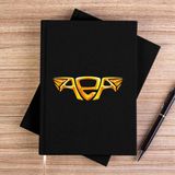 Zepplin Giyim Altın Elbiseli Adam Aea Siyah Kanvas Defter Çizgisiz - 14x21 cm