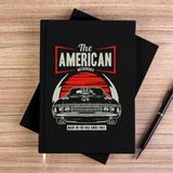 Zepplin Giyim Amerikan Muscle Car Siyah Kanvas Defter Çizgisiz - 14x21 cm