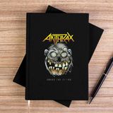 Zepplin Giyim Anthrax Amung The Living Siyah Çizgisiz Kanvas Defter Çizgisiz - 14x21 cm