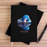 Zepplin Giyim Arcane Jinx Siyah Çizgisiz Kanvas Defter Çizgisiz - 14x21 cm