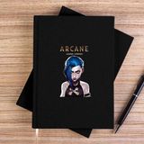 Zepplin Giyim Arcane Lol Siyah Çizgisiz Kanvas Defter Çizgisiz - 14x21 cm