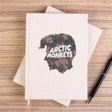 Zepplin Giyim Arctic Monkeys Head Çizgisiz Kanvas Defter Çizgisiz - Krem - 14x21 cm