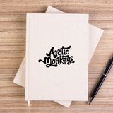 Zepplin Giyim Arctic Monkeys Logo 2 Çizgisiz Kanvas Defter Çizgisiz - Krem - 14x21 cm