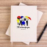 Zepplin Giyim Arkadaşlar I Will Be There For You Çizgisiz Kanvas Defter Çizgisiz - Krem - 14x21 cm