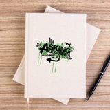 Zepplin Giyim Asking Alexandria You Scared Çizgisiz Kanvas Defter Çizgisiz - Krem - 14x21 cm
