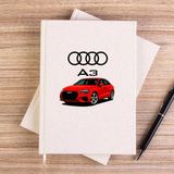 Zepplin Giyim Audi A3 Text Logo Krem Çizgisiz Kanvas Defter Çizgisiz - 14x21 cm