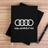 Zepplin Giyim Audi Quattro Siyah Kanvas Defter Çizgisiz - 14x21 cm