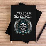 Zepplin Giyim Avenged Sevenfold Nightmare A7X Siyah Çizgisiz Kanvas Defter Çizgisiz - 14x21 cm