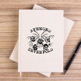 Zepplin Giyim Avenged Sevenfold Smile Skulls Çizgisiz Kanvas Defter Çizgisiz - Krem - 14x21 cm