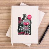 Zepplin Giyim Bad Monkey Animation Çizgisiz Kanvas Defter Çizgisiz - Krem - 14x21 cm