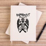 Zepplin Giyim Baphomet Mythological Figure Çizgisiz Kanvas Defter Çizgisiz - Krem - 14x21 cm