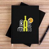 Zepplin Giyim Barman Text Siyah Çizgisiz Kanvas Defter Çizgisiz - 14x21 cm