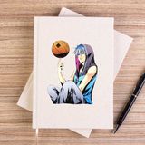 Zepplin Giyim Basketball Blue Player Anime Çizgisiz Kanvas Defter Çizgisiz - Krem - 14x21 cm
