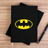 Zepplin Giyim Batmn Logo Siyah Kanvas Defter Çizgisiz - 14x21 cm