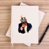 Zepplin Giyim Bear Sam Amca Çizgisiz Kanvas Defter Çizgisiz - Krem - 14x21 cm
