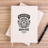Zepplin Giyim Beartooth Aggressive Çizgisiz Kanvas Defter Çizgisiz - Krem - 14x21 cm