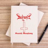 Zepplin Giyim Beherit Seventh Blasphemy Çizgisiz Kanvas Defter Çizgisiz - Krem - 14x21 cm