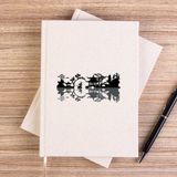 Zepplin Giyim Black Chinese Reflection View Çizgisiz Kanvas Defter Çizgisiz - Krem - 14x21 cm