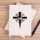 Zepplin Giyim Black Label Society Order Of Black Skull Çizgisiz Kanvas Defter Çizgisiz - Krem - 14x21 cm
