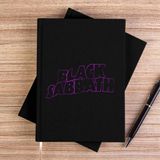Zepplin Giyim Black Sabbath Outline Siyah Kanvas Defter Çizgisiz - 14x21 cm