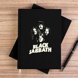 Zepplin Giyim Black Sabbath Siluet Siyah Çizgisiz Kanvas Defter Çizgisiz - 14x21 cm