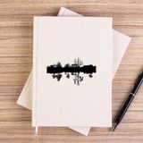 Zepplin Giyim Black Tree Reflection Çizgisiz Kanvas Defter Çizgisiz - Krem - 14x21 cm