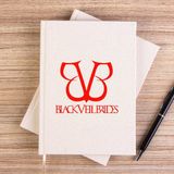 Zepplin Giyim Black Veil Brides Band Logo Çizgisiz Kanvas Defter Çizgisiz - Krem - 14x21 cm
