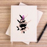 Zepplin Giyim Blackpink Digital Simple Çizgisiz Kanvas Defter Çizgisiz - Krem - 14x21 cm