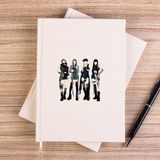 Zepplin Giyim Blackpink Pink Venom Çizgisiz Kanvas Defter Çizgisiz - Krem - 14x21 cm