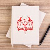 Zepplin Giyim Blind Guardian Dragon Red Çizgisiz Kanvas Defter Çizgisiz - Krem - 14x21 cm
