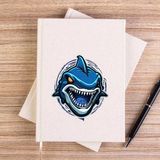 Zepplin Giyim Blue Shark Çizgisiz Kanvas Defter Çizgisiz - Krem - 14x21 cm
