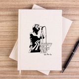 Zepplin Giyim Bon Jovi Slippery When Wet Çizgisiz Kanvas Defter Çizgisiz - Krem - 14x21 cm