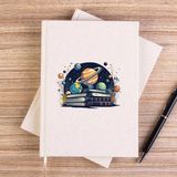 Zepplin Giyim Book Planets Çizgisiz Kanvas Defter Çizgisiz - Krem - 14x21 cm