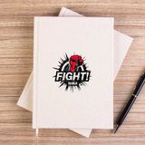 Zepplin Giyim Boxing Fight Mma Çizgisiz Kanvas Defter Çizgisiz - Krem - 14x21 cm