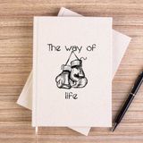 Zepplin Giyim Boxing The Way Of Life Çizgisiz Kanvas Defter Çizgisiz - Krem - 14x21 cm