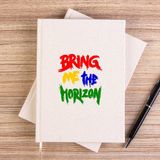 Zepplin Giyim Bring Me The Horizon Rainbow Çizgisiz Kanvas Defter Çizgisiz - Krem - 14x21 cm