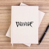Zepplin Giyim Bullet For My Valentine Logo Çizgisiz Kanvas Defter Çizgisiz - Krem - 14x21 cm