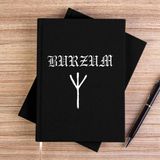 Zepplin Giyim Burzum Logo Siyah Kanvas Defter Çizgisiz - 14x21 cm