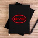 Zepplin Giyim Byd Logo Siyah Çizgisiz Kanvas Defter Çizgisiz - 14x21 cm