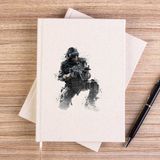 Zepplin Giyim Call Of Combatant Çizgisiz Kanvas Defter Çizgisiz - Krem - 14x21 cm