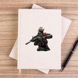 Zepplin Giyim Call Of Fighter Çizgisiz Kanvas Defter Çizgisiz - Krem - 14x21 cm