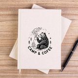 Zepplin Giyim Camp Coffe Bear Krem Çizgisiz Kanvas Defter Çizgisiz - 14x21 cm