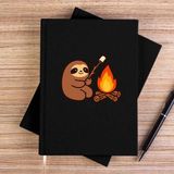 Zepplin Giyim Camp Cute Siyah Çizgisiz Kanvas Defter Çizgisiz - 14x21 cm