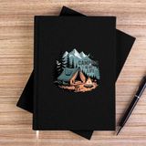 Zepplin Giyim Camp Is My Life Siyah Çizgisiz Kanvas Defter Çizgisiz - 14x21 cm