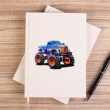 Zepplin Giyim Canavar Kamyon Suv Çizgisiz Kanvas Defter Çizgisiz - Krem - 14x21 cm