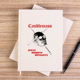 Zepplin Giyim Candlemass Epicus Doomicus Metallicus Çizgisiz Kanvas Defter Çizgisiz - Krem - 14x21 cm