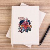 Zepplin Giyim Cannibal Corpse Skull Çizgisiz Kanvas Defter Çizgisiz - Krem - 14x21 cm